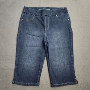 Chico's Women 1 US 8 Pull On Jegging Pedal Pusher Elastic Waist